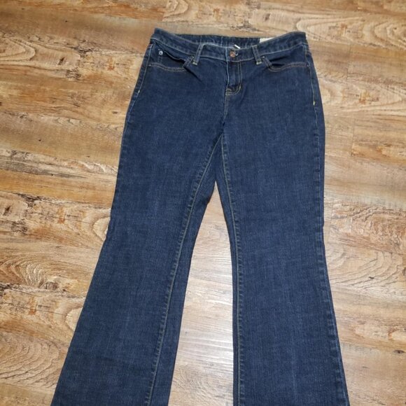 GAP 1969 Jean Flare Denim 6 Dark Wash Mid Rise 30" Leg - Picture 1 of 9
